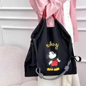 새로운 미키 프린트 핸드백 쇼핑백, 대용량 패셔너블한 다용도 숄더백
