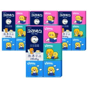 크리넥스 카카오 프렌즈 230매x6개입 x 4팩 미니사이즈 미용티슈