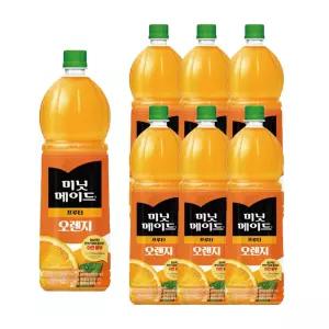 코카콜라 미닛메이드 프루티 오렌지 1.5L 6개