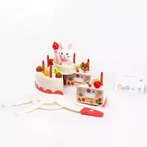 토이랩 토끼 생일 케익/놀이/장난감/케이크/케？？/축하/유아동/아동/가정/어린이집/모형/선물용/소꿉/음식