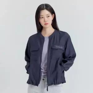 [지센] 2컬러 린넨 혼방 라운드넥 자켓형 코트 LCCAP428_P418235186