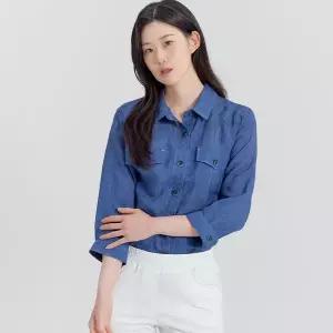 [지센] 2컬러 플랩 디테일 블라우스 LFWSP410_P418235368