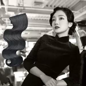 웨이브 클래식 가발 앞머리 머리 반 헤어피스 물결 부분 테일 붙임 자연스러운 2color