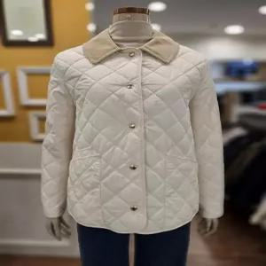 BCBG 세이브존01 애니 카라배색 퀼팅 점퍼 B6A1R159_CR