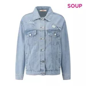 [SOUP](타임스퀘어점패션관)리본 앤 하트 디테일 데님 자켓 (S63JK02)