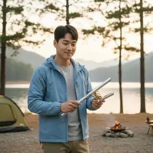 휴대용 초소형 펜 낚싯대 1m 캠핑 여행용 입문자 릴 낚시