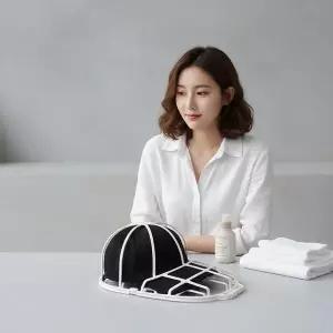 볼캡 세탁 건조대 변형 방지 프레임 모자 보관함 케이스 35x22cm 1개