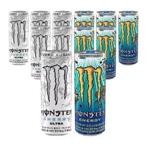 몬스터에너지 저칼로리 355ml 울트라 + 오지스타일 레모네이드 혼합 12입