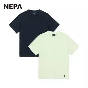 네파 여성 슬릿 롱 반팔 티셔츠 (루즈핏) 7K45375
