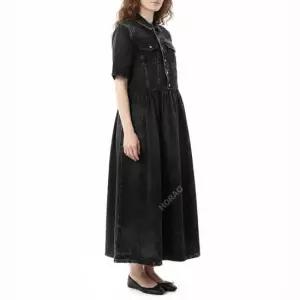 가니 MUST IT_ Black Washed Denim Dress J1757 055) 블랙 워시 데님 드레스)