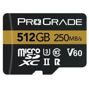 PROGRADE 디지털 최대 스토리지 카메라용 마이크로SD 읽기 속도 대용량 고속 카드 메모리 130MB 512GB DSLR 파일의 V60 액션 쓰기 250MB 전송