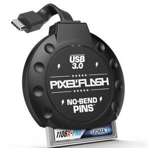 PIXELFLASH CF 메모리 UDMA 갖춘 지원 리더 USB 외장 5GB 카드 리더 미끄럼 긁힘 파일 케이블 타입 컴팩트 기술을 굽힘 블랙 전송 방지 플래시