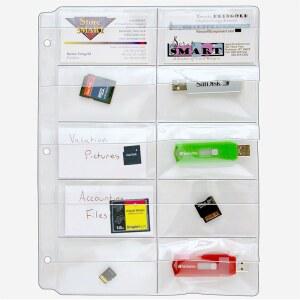 STORESMART 플라스틱 VH308F 바인더용 페이지 명함 3링 10팩 카드 플랩 메모리 10
