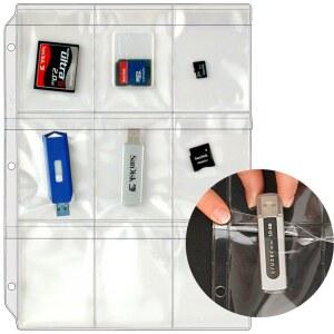 STORESMART 플라스틱 MEMRY 바인더용 RMSTWPF 로드 10팩 메모리 카드 플래시 페이지 플랩이 드라이브 10 3링 있는 상단