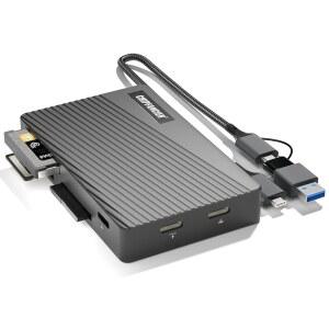 CHIPFANCIER 메모리 10GBPS 올인원 동시 리더 노트북 읽기 CF 블랙 USB 카드 플래시 컴팩트 멀티 TF PC 카메라 MS 컴퓨터 SD