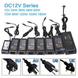 AC100V-240V에서 DC 12V로 변환하는 2A 3A 4A 5A 6A 7A 8A 10A 15A 20A 25A 전원 어댑터 dc12v 24w 36w 48w