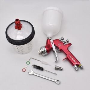 GFG 프로 HVLP 중력식 스프레이건 1.3mm 노즐 600ml 페인트컵 고분사 자동차 차체 가구 도색용