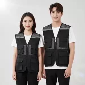 여름용 작업 조끼 빅사이즈 여름 망사 주머니 많은 노가다 택배 봉사 활동 행사 도우미
