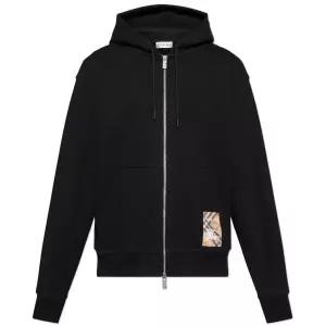 BURBERRY 버버리 26SS Check Label Cotton Zipper Hoodie (8102276) (체크 라벨 코튼 지퍼 후디)