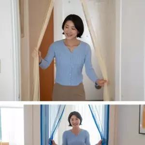 자석방충망 무타공 현관 방문형 간편설치 벨크로 양면테이프