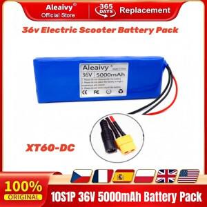 36V  10S1P 5000mAh 배터리 팩 5Ah 18650 리튬 이온 충전지 전기 자동차 자전거 스쿠터 20A BMS 500W