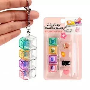 딸깍 데코 키링 diy 세트 6개입 파츠데코 키보드 피젯 키홀더 만들기 테트리스