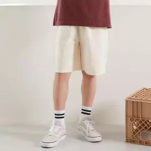 [주니보이즈]주니어베이직5부면바지 베이지
