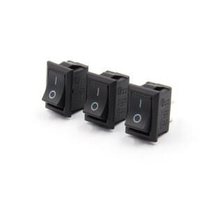 3A 로커 250V KCD11 스위치 검정색 ON 10X15MM 버튼 10PCS 흰색 15MM SPST 푸시 2PIN 10MM OFF 스냅인 빨간색과