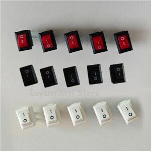 250V 버튼 10PCS SPST ON 스냅인 KCD11 10X15MM 푸시 로커 스위치 OFF 3A 2PIN