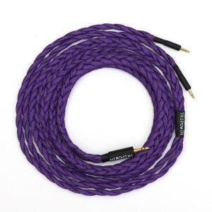 Tripowin GranVia 수제 헤드폰 교체 케이블 HD650 HIFIMAN ANANDA 퍼플 26AWG 36 가닥 x 4 코어