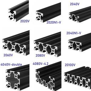 1PCS 2020 2020N1 2040 2040N1 2060 2080 4040 4080 20100 V 슬롯 알루미늄 프로파일 EU 표준 DIY 프레임 C