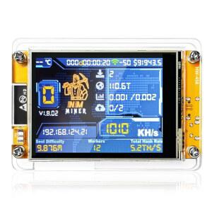 헬텍 비트코인 복권 채굴기 너드마이너 V2 ESP32 솔로 채굴기, 2.8인치 저전력 스마트 디스플레이 암호화폐 1030KH /s BTC