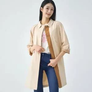 [지센] 2컬러 스탠카라 A라인 플랩 코트 LCCAO335_P423505924