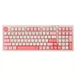 지클릭커 오피스프로 WK50 사일런스 M RGB 무소음 방수 무선 블루투스 키보드 98키 Pink RC1