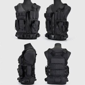 아이스 조끼 선풍기 조정 Molle 전술 전투 아머 경비원 사냥 육군 야외 CS 전쟁 게임 Airsoft 훈련 자켓