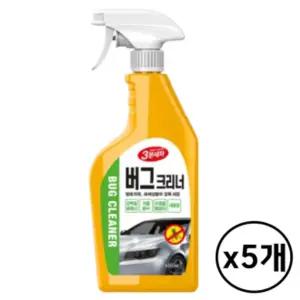 카렉스 3분세차 버그 크리너 650ml 5개스티커제거제 자동차 타르 아스팔트 스티키 클리너