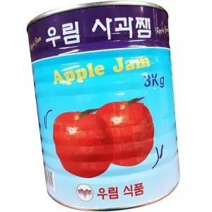 우림 사과잼 3Kg업소용 단체용 식당용 급식용 대용량 식자재