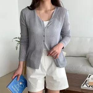 [NS홈쇼핑][샵앤] 여성 잔그물 여름 살안타 데일리 긴팔 가디건 21DS-WCD-5223..