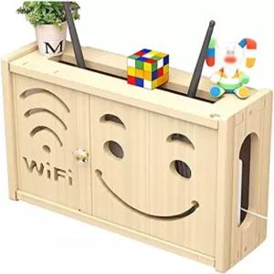 BTURYT 라우터 보관함 단일 도어 브래킷 벽걸이 플로팅 월 선반 WiFi 케이블 정리함 전원 보드 프로텍터