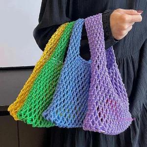 캐주얼 컬러 다용도 net-bag 미니 그물백ghi701
