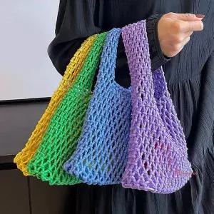 캐주얼 다용도 미니 그물백 컬러 net-bag yza784
