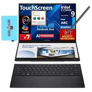 ASUS ZENBOOK DUO AI로 구동되는 IN 11 14 1TB 365 개인용 285H 포함 32GB 노트북 디스플레이 LPDDR5X SSD 터치스크린 MS USB 포트 액티브 8K OLED 울트라 DKZ 익스팬더 인텔