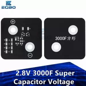 2.8V 3000F 슈퍼 커패시터 전압 안정화 보호 보드 5.4*5.4cm 레귤레이터 밸런스 패러드