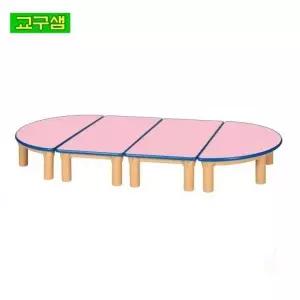 아이 활동 책상 핑크 원목 다리 안전 테이블 유치원 가정 학습 공간 290 높이