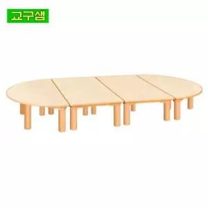 학습 테이블 자작나무 원목 안전 모서리 열린형 책상 유치원 교육용 가구