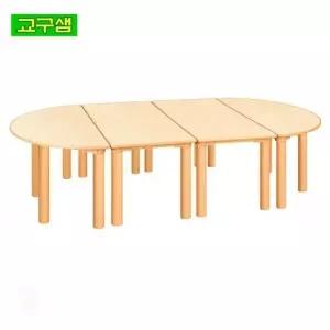 학습 테이블 자작나무 합판 조립형 상판 원목 다리 어린이집 활동용 책상