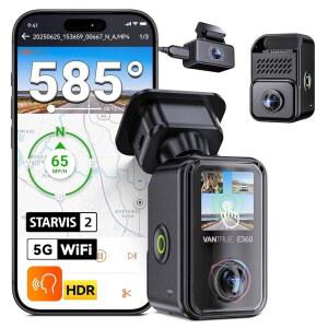 밴트루 E360 플러스 채널 대시 585 IR 투시 듀얼 카메라 WIFI 스타비스 GPS 야간 지원 제어 주차 1TB 인사이드 후방 터치스크린 어안 모드 음성 전면