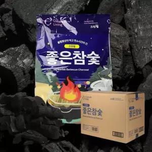 5~6인용 참숯 캠핑 구이용숯 흑탄 2kg 8개 한박스 숯 캠핑장작