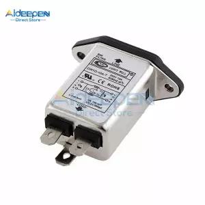 IEC 인렛 모듈 AC 전원 소켓 퓨즈 EMI 필터 10A 250V CW1D-10A-T 억제 전력선 노이즈