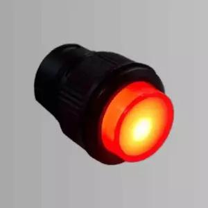4핀 푸쉬락 전원 스위치 DC LED 레드 ON-OFF (HAS2421) 16mm